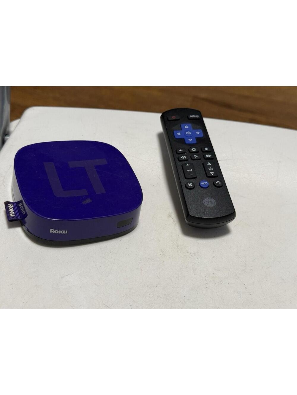 Roku LT Media Streamer 2450X - Purple - With remote , No Power Cord , Untested